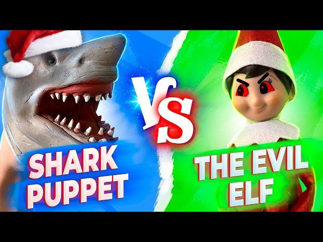 SHARK PUPPET VS. EVIL ELF ON THE SHELF PT.2