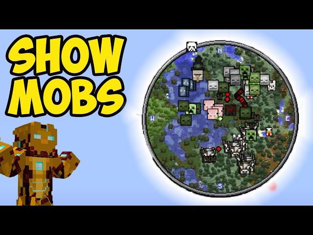 Xaero's Minimap 1.21.1 HOW TO SHOW MOBS | Xaero Minimap Mob Icons | Xaero Minimap mod Mob Heads