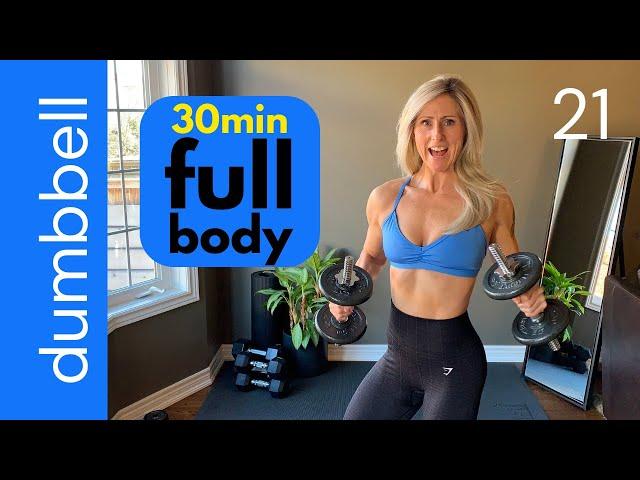 30 min STRENGTH WORKOUT at home with dumbbells, full body