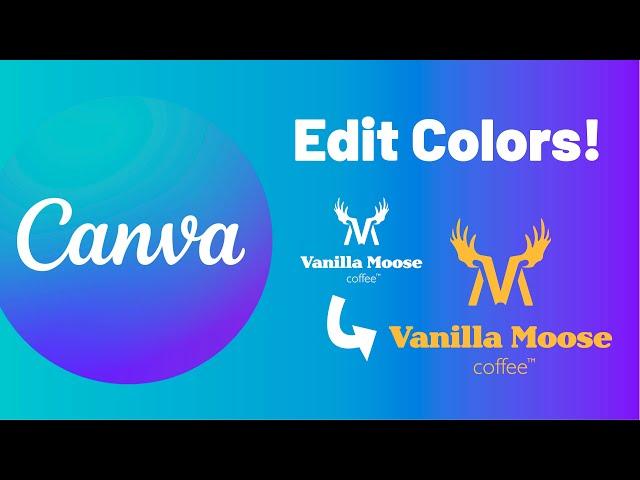 How To Change The Color of an Imported Logo in Canva