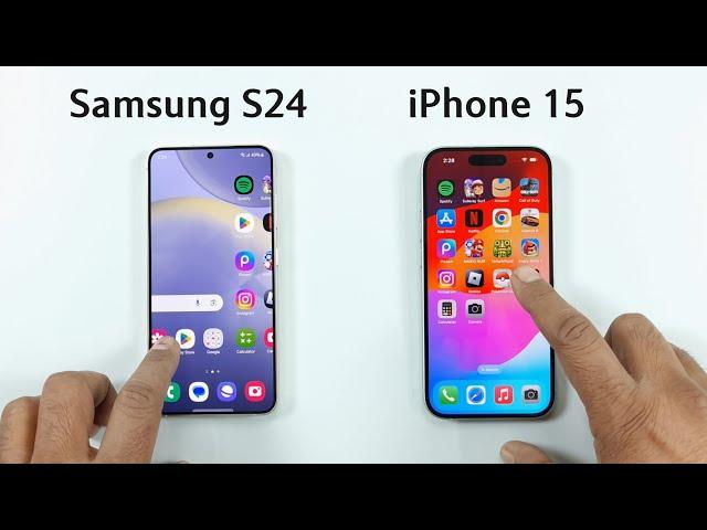 Samsung S24 vs iPhone 15 | SPEED TEST