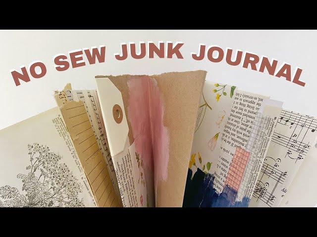 How to Make a NO SEW Junk Journal  Step-by-step accordion journal tutorial for beginners