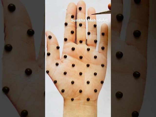 Easy Simple Dots Mehndi Design #shorts #shortvideo #youtubeshorts #mehndidesign #trending #viral