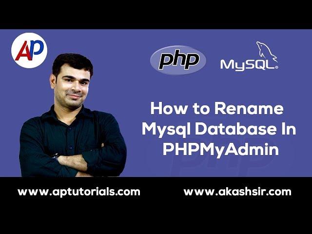 How to Rename Mysql Database in PHPMyAdmin | PHP Mysql Tutorial