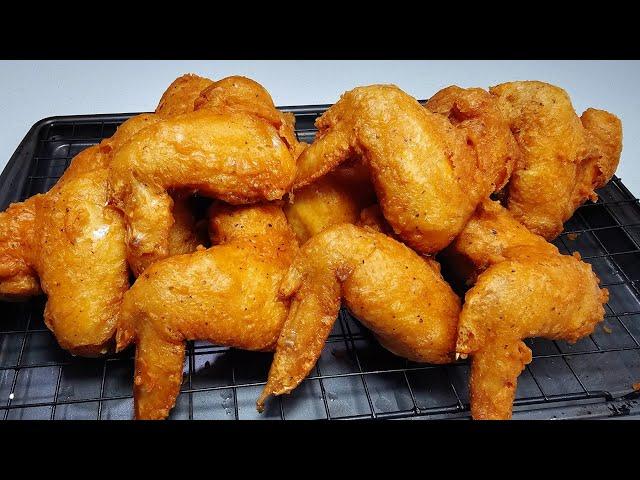 Easy Battered Fried Chicken Wings| full recipe