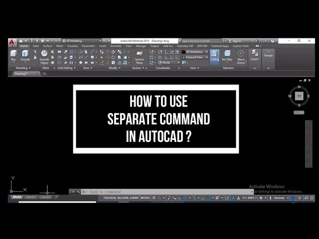 HOW TO USE SEPARATE COMMAND IN AUTOCAD?