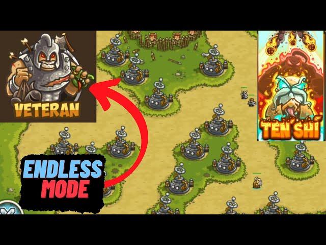 Tesla x104 Tower Max lvl Vs Endless Waves of Enemies: Kingdom Rush