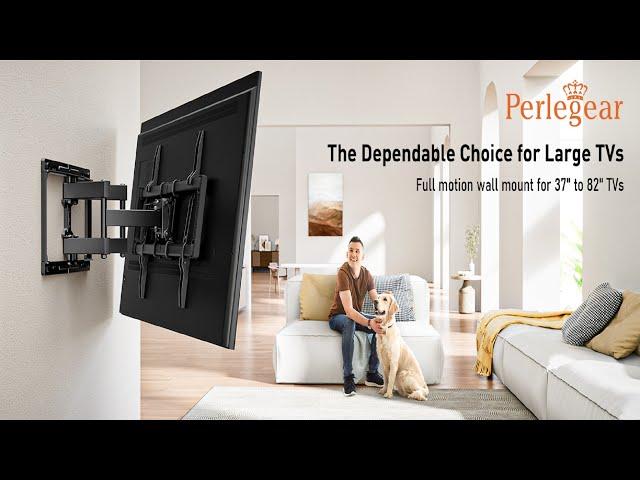 Perlegear PGLF12 Full Motion TV Wall Mount | The Dependable Choice for Large TVs