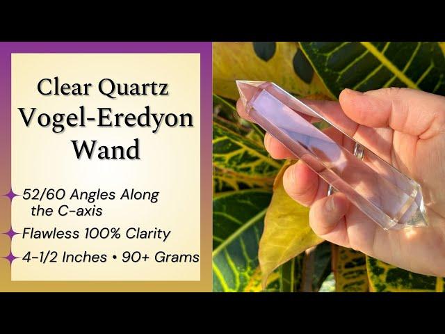 Mid-Size Brazilian Vogel-Eredyon Crystal Wand, 90+ Grams