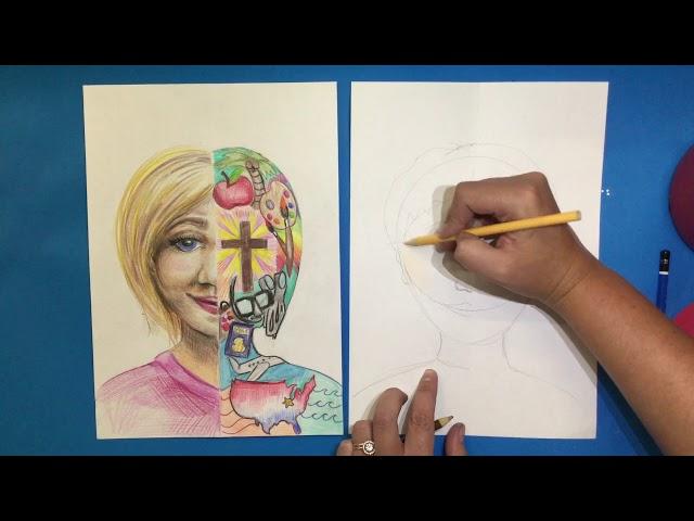 About Me Self Portrait   Grade 4