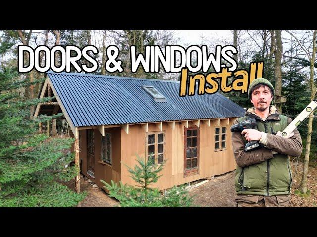 How I Installed The Doors & Windows - in Beautiful Mahogany | My Eco-Friendly Cabin-Build [Part 9]