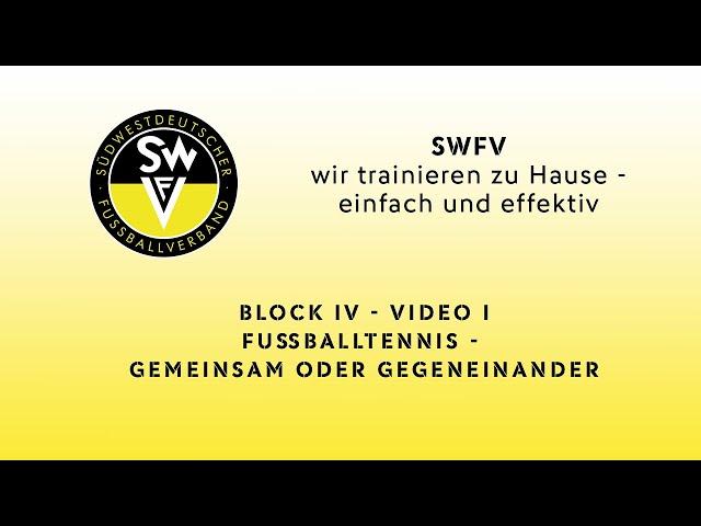 Fußballtennis - Gemeinsam oder gegeneinander - Block 4 Video 1
