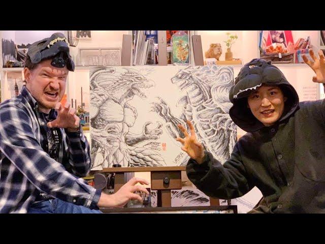 Kaiju Collision!: Matt Frank x Ninsai Live Drawing in Tokyo