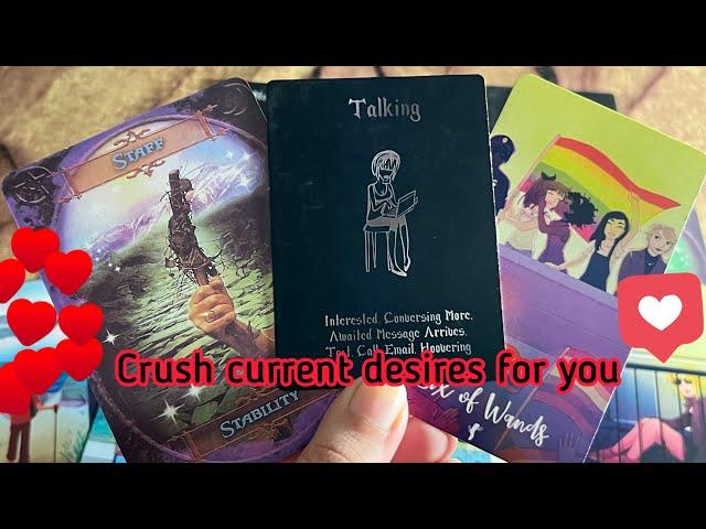 Crush Current desires for you?️‍🫣 Crush feelings | Love tarot card reading