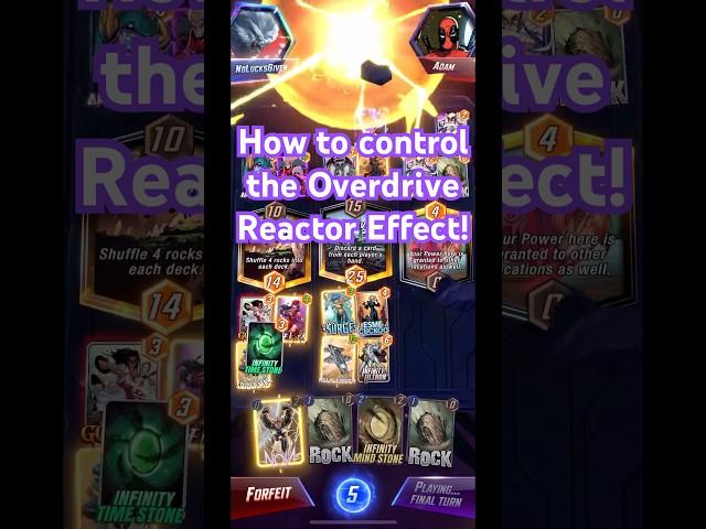 Control the Overdrive Reactor Effect and WIN! #highvoltage #overdrive #marvelsnap #nolucksgiven