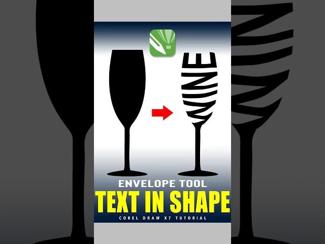 Text in Shape- CorelDraw Shorts Tutorial #shorts #coreldraw #envelopetool #coreldrawtutorial #viral