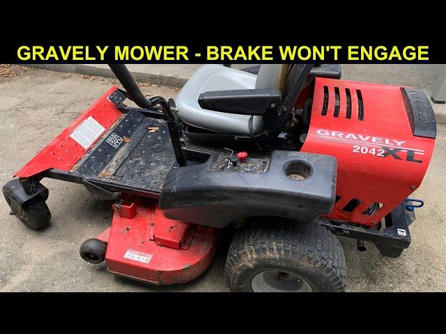 Repairing Gravely 2042 ZT XL Brake Engagement Issue