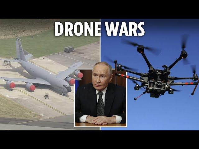 Fears swarms of RUSSIAN drones are targeting US airbases in UK which are set to store nukes