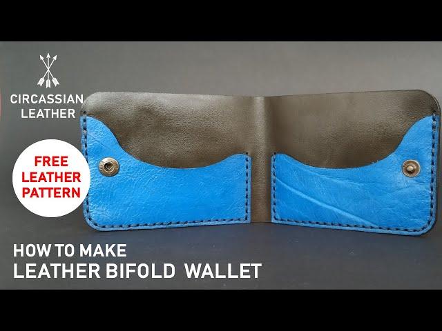 FREE LEATHER MINIMALIST BIFOLD WALLET PATTERN PDF FILE - DOWNLOAD