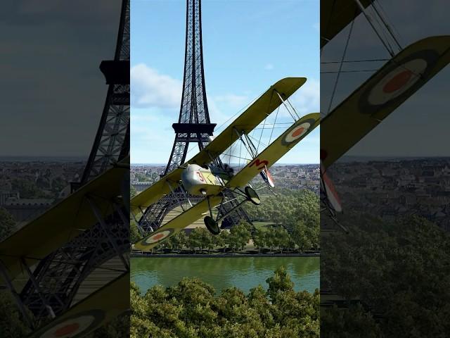 Eiffel Tower in 1916 #il2greatbattles #flyingcircus #ww1 #1440p #flightsimulator #il2 #60fps