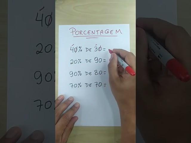 Porcentagem! #matematika #dica #matematica #porcentagem #enem #concurso