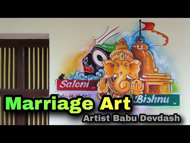 Marriage Art/GaneshJagannath Painting/Wedding Painting/2022/Acrylic wall Art/#ArtistBabudevdash #51