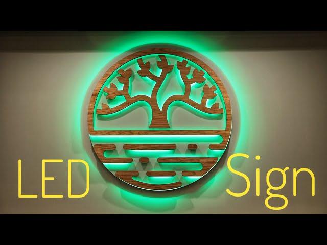 DIY LED Sign - Logo With Backlit Lights