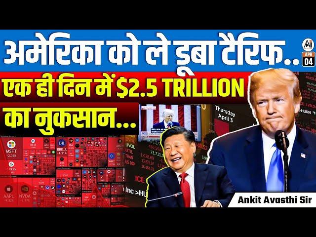 Tariff Backfires on America! | $2.5 Trillion Wiped Out in a Day! | By Ankit Avasthi Sir