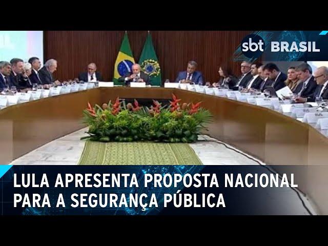 Lula defende pacto contra o crime organizado em reunião com governadores | SBT Brasil (31/10/24)