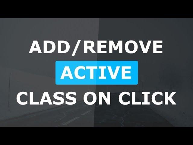 Add Remove Active Class On Click - Html CSS and Javascript