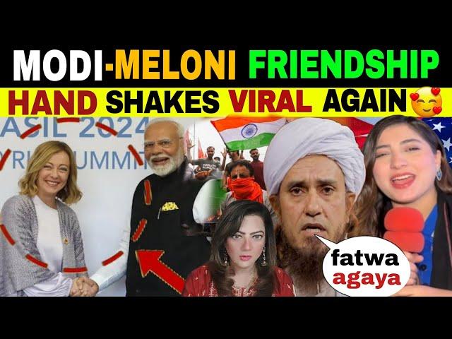 ITALY'S PM MELONI SHAKE HANDS WITH MODI GOES VIRAL | MAULANA ANGRY 