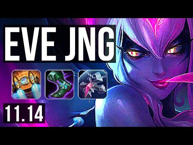 EVELYNN vs VI (JUNGLE) | Rank 3 Eve, Quadra, Godlike, 300+ games, 12/3/4 | NA Challenger | v11.14