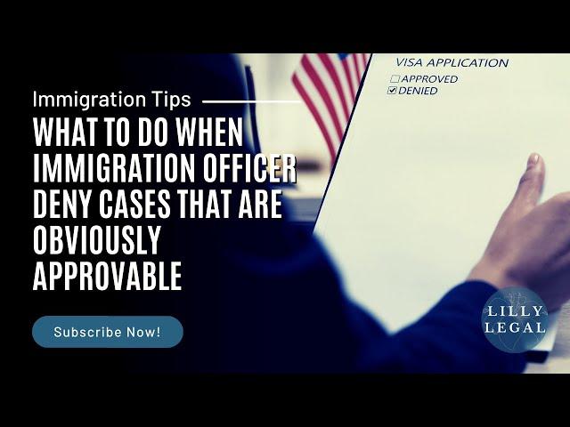 Lilly Legal | Immigration Tips | What to Do When USCIS Deny Cases that are Clearly Approvable?