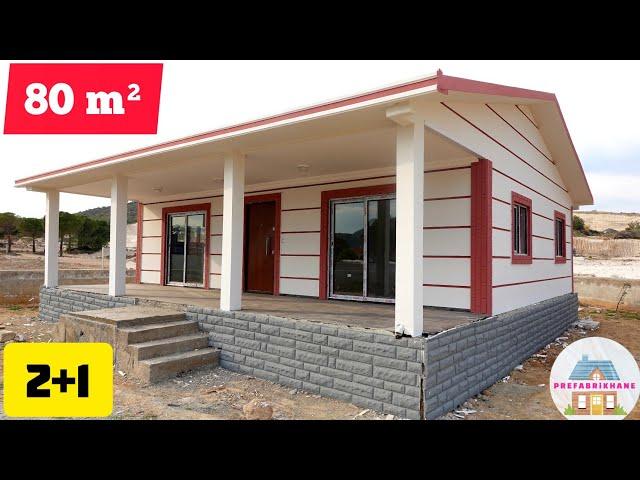 2 ROOM 1 HALL 80 m² Prefabricated House Tour and Price | Low Cost (2+1 PREFABRICATED HOUSE)