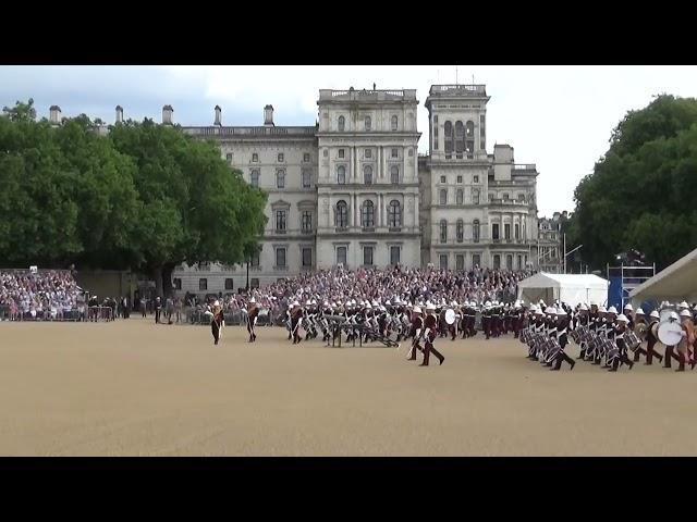 March on Massed Bands of HM Royal Marines Beating Retreat 2024