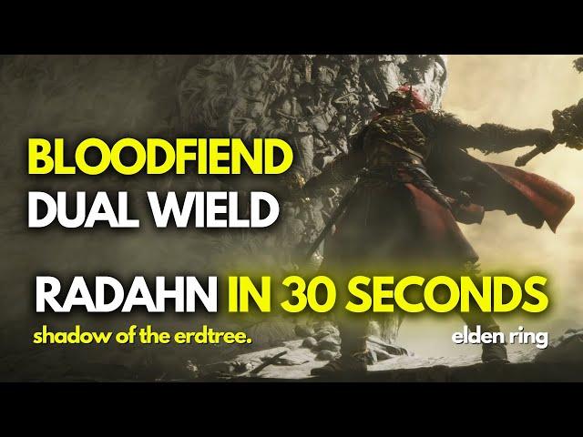 (BUILD GUIDE) 30 seconds RADAHN, Consort of Miquella - Best Shadow of the Erdtree Build - Elden Ring