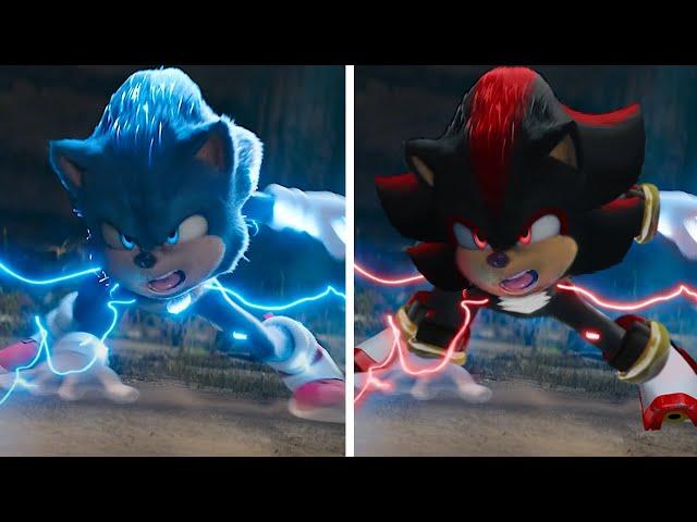 SONIC Movie 2 OLD Design VS NEW Design COMPILATION (SHADOW VS SONIC)