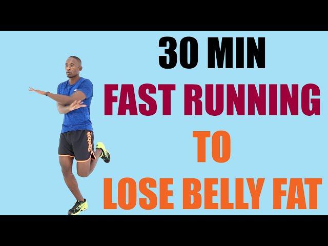 30 Minute FAST RUNNING Workout to Lose Belly Fat at Home  330 Calories 