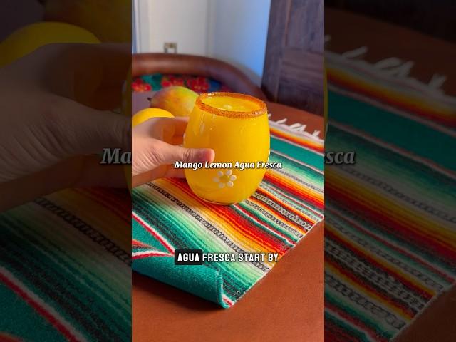 Mango lemon agua fresca recipe  #recipe #aguafresca #mexicanfood #recetas #drink #refreshing