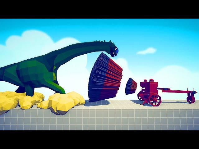 GIANT BRACHIOSAURUS vs EVERY GOD - Totally Accurate Battle Simulator TABS