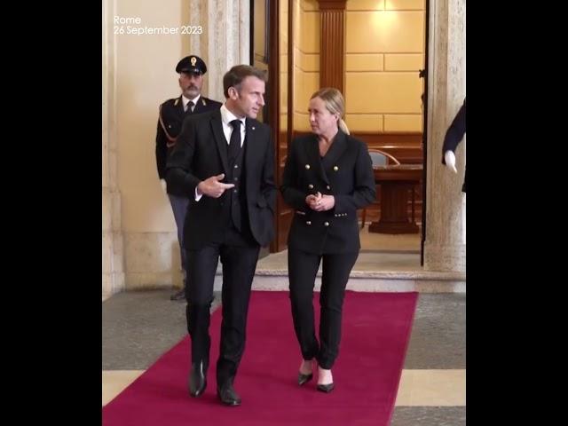 Macron, Meloni meet in Rome after attending former Italian president Napolitano's funeral