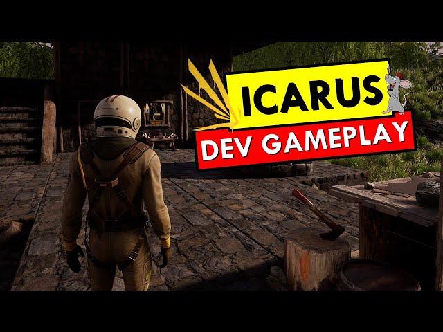 ICARUS DEV GAMEPLAY LIVESTREAM - Reaction! Crafting! Level Up! Base Building First Look!