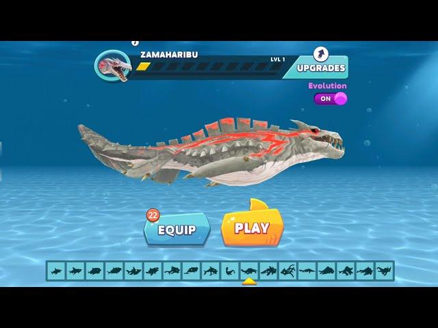 NEW ZAMAHARIBU UNLOCKED AND ZAMAHARIBU GAMEPLAY - Hungry Shark Evolution