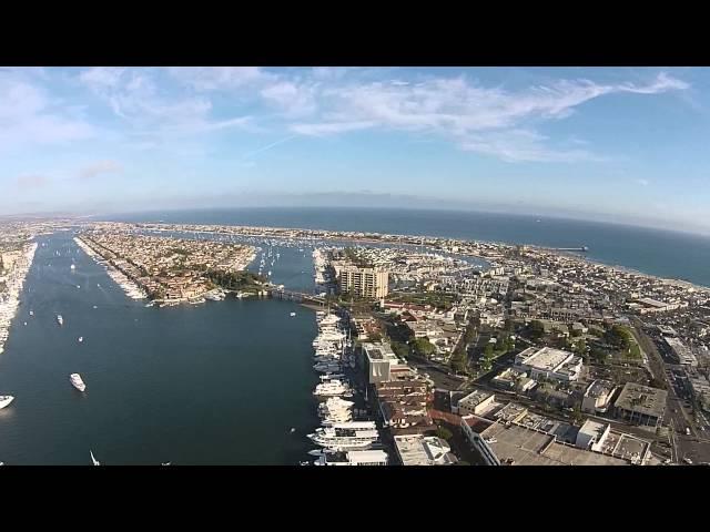 Awesome Scenic Aerial View by Drone - Newport Beach Harbor - DJI Phantom 2 Vision+ (Plus)