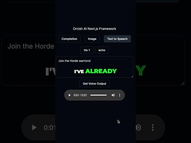 Text to Speech inside Next.js using OpenAI API