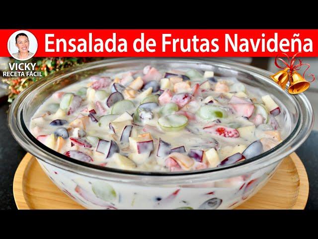 ENSALADA DE FRUTAS NAVIDEÑA  | Vicky Receta Facil