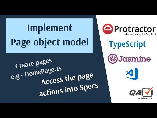 Implement page object model (POM) in protractor typescript