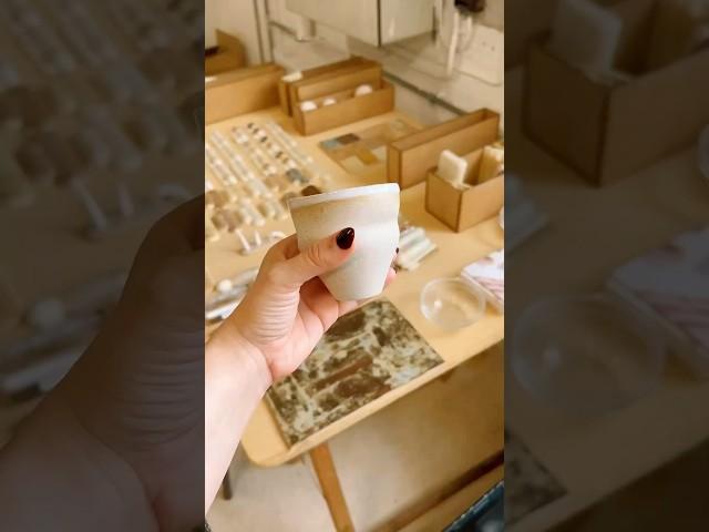 this ceramic cup is actually made from waste 
