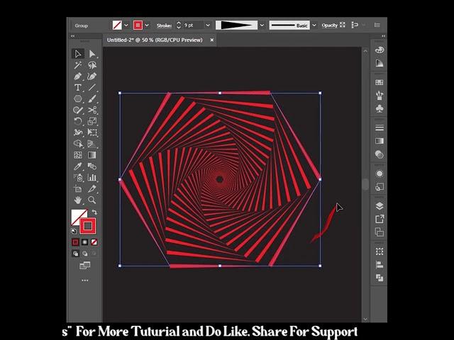 Swirly Line Art in Adobe Illustrator Tutorial#Shorts