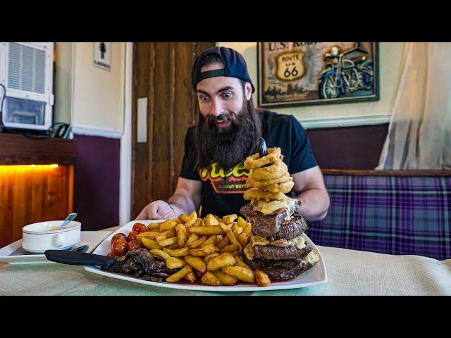 9 MONTHS UNCONQUERED! POWYS ARMS' STEAK STACKER CHALLENGE | BeardMeatsFood